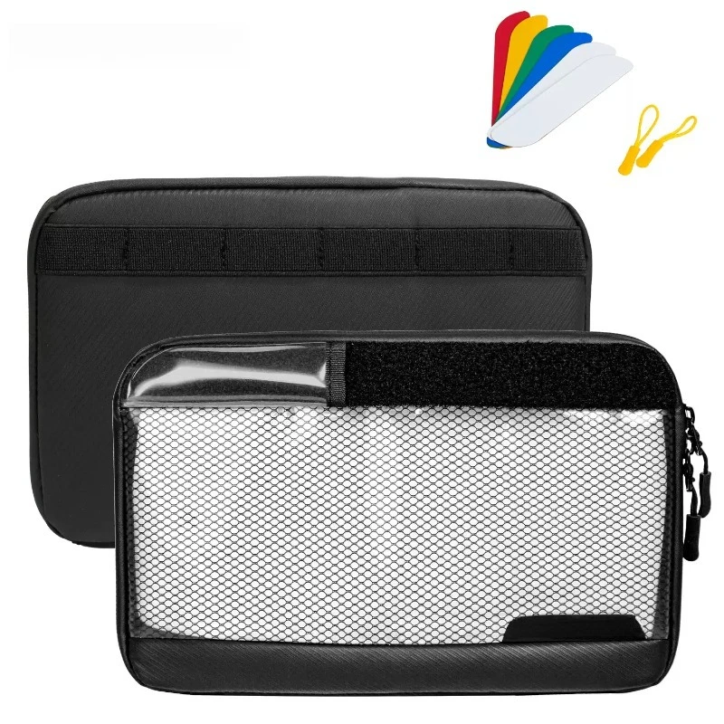 For OPENMOON Clear Storage Pouch, Transparent Layered Cable Organizer Bag for Camera Accessories & Photography Gear