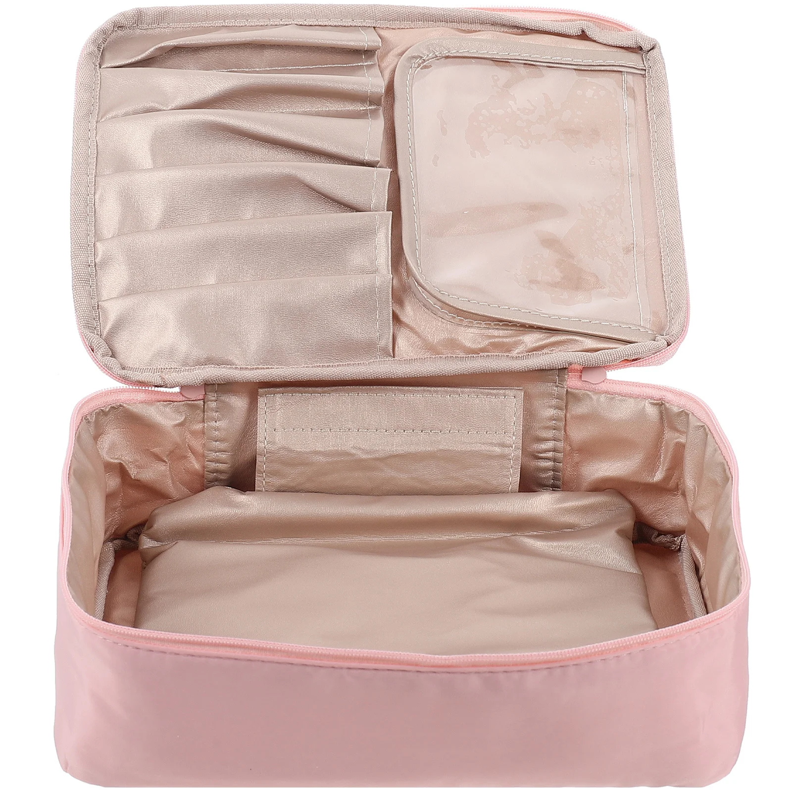 

Handle Toiletry Bag PU Lightweight Large Capacity Waterproof Travel Bag for Business Trips Gym Camping Makeup Storage