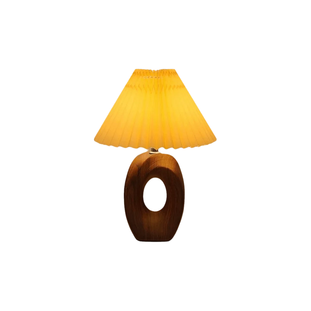 Pleated Design Desk Lamp Fabric Lampshade Minimalist Style Floor Lamp Advanced Atmosphere Ceramic Base Bedside Lamp Bedroom Use