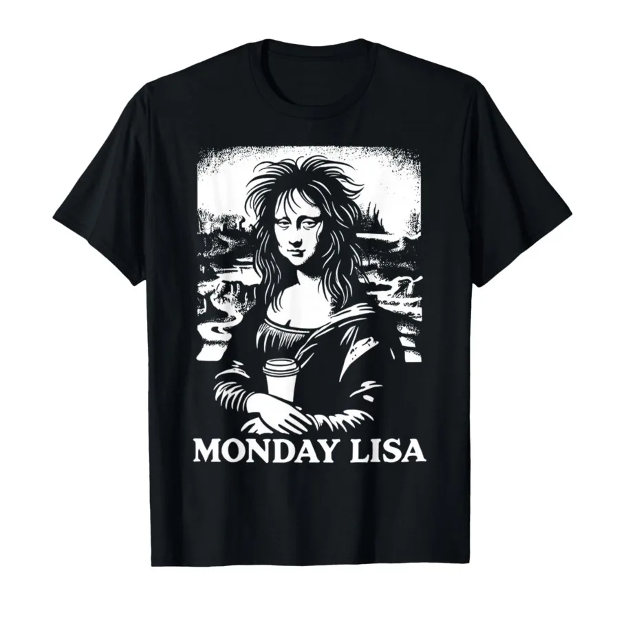 

Майка novedosa для амеantes del café el Vai Lisa camiseta con cabello cansado y desordenado para mujeres
