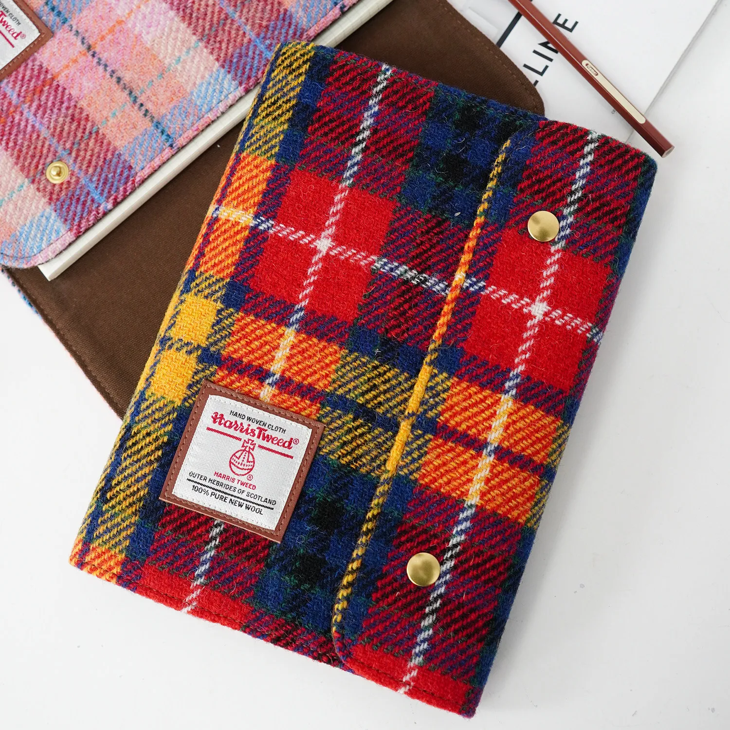 Harris Tweed A5 Snap Notebook Planner Loose-leaf Notebook Homework Book Diary Student Graduation Gift