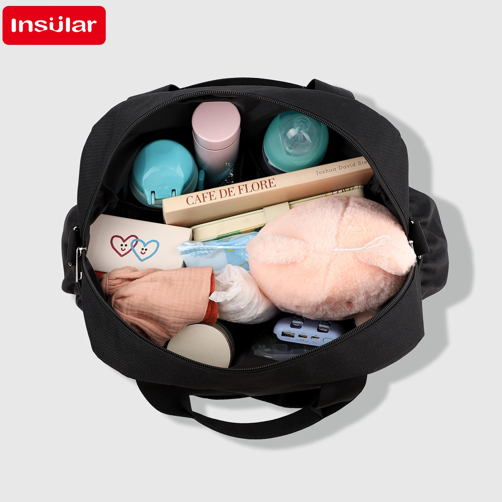 معزول مقاوم للماء حقيبة الحفاض الأم عربة معلقة حزمة سعة كبيرة زجاجة الطفل العزل حزمة متعددة الوظائف الخروج #3