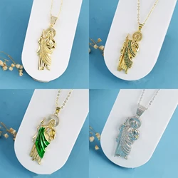 Classic Simple San Judas Tadeo Pendant 14k Gold-plated Men's and Women's Necklace for Religious Daily Party Jewelry Gift Choice