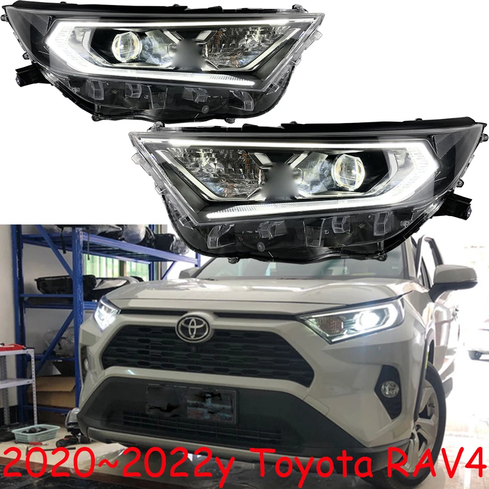 1pcs car Bumper RAV 4 RAV4 headlight for RAV4 daytime light 2020~2022y car accessories ALL IN LED headlamp RAV4 fog light