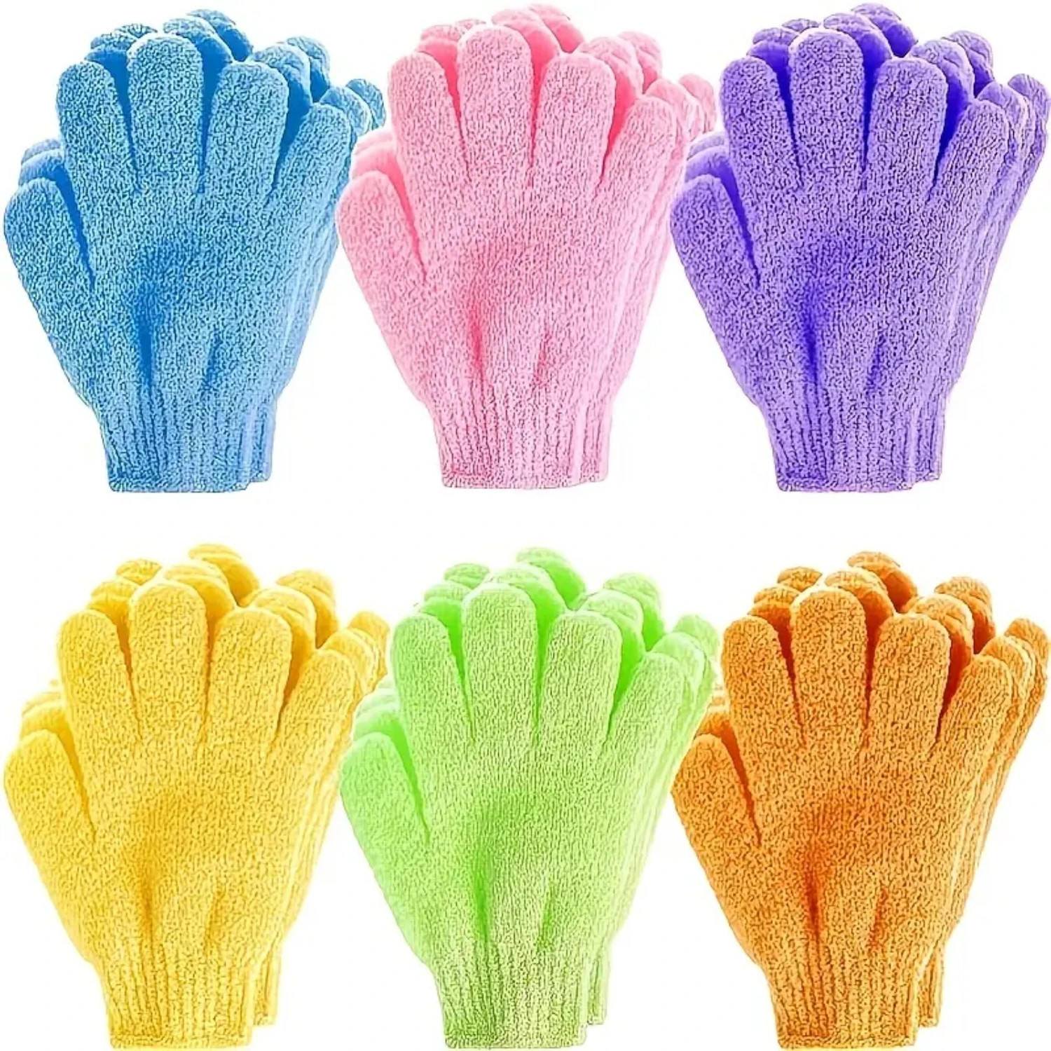 Smooth and Radiant Gentle Exfoliating Bath Gloves Pair - Double Sided for Effective Scrubbing - Perfect Spa Accessories for Glow