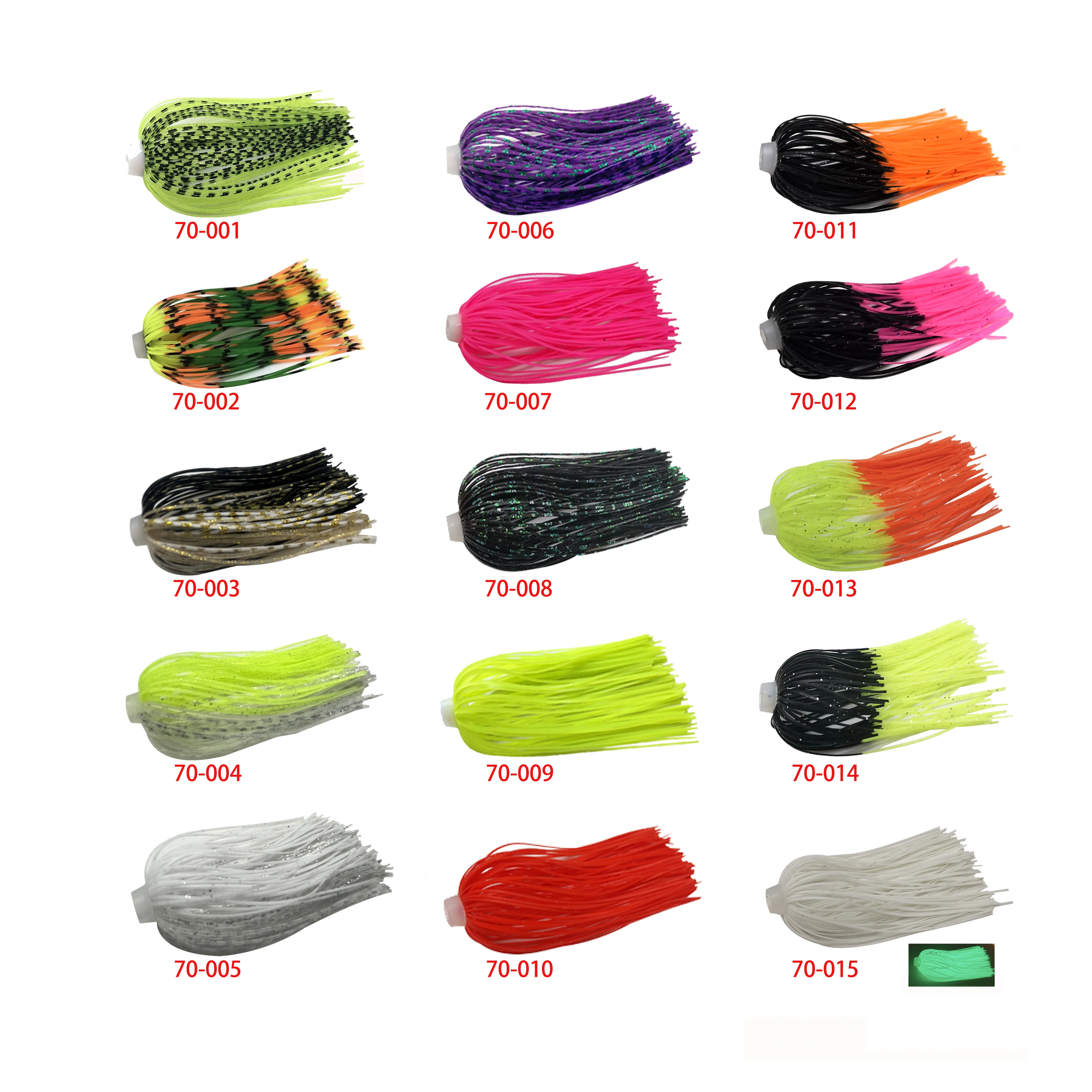 5 pcs/lot 88 Strands 70mm Silicone Skirts Elastic hole Umbrella skirts Fishing Accessories Buzzbaits Spinner Buzz Bait