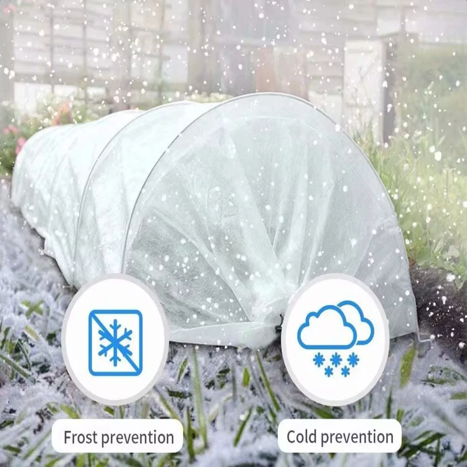 0.9 oz. 10 ft. x 25 ft. Heavy Floating Row Cover Garden Fabric Outdoor Frost Protection Blanket  Winter Frost Cold