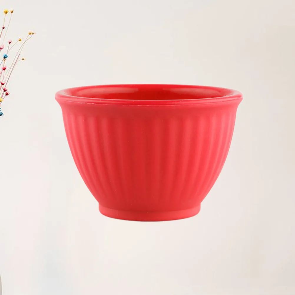 

Red Home Use Silicone Facial Mask Bowl Anti-Drop Odorless Mixing Prep Measuring Bowl Stable Flexible Beauty Utensil