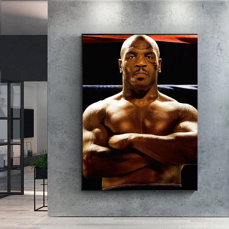 American Tough Guy Mike Tyson Famous Boxer Poster Canvas Painting Modern Living Room Bedroom Boy Room Decoration Wall Art