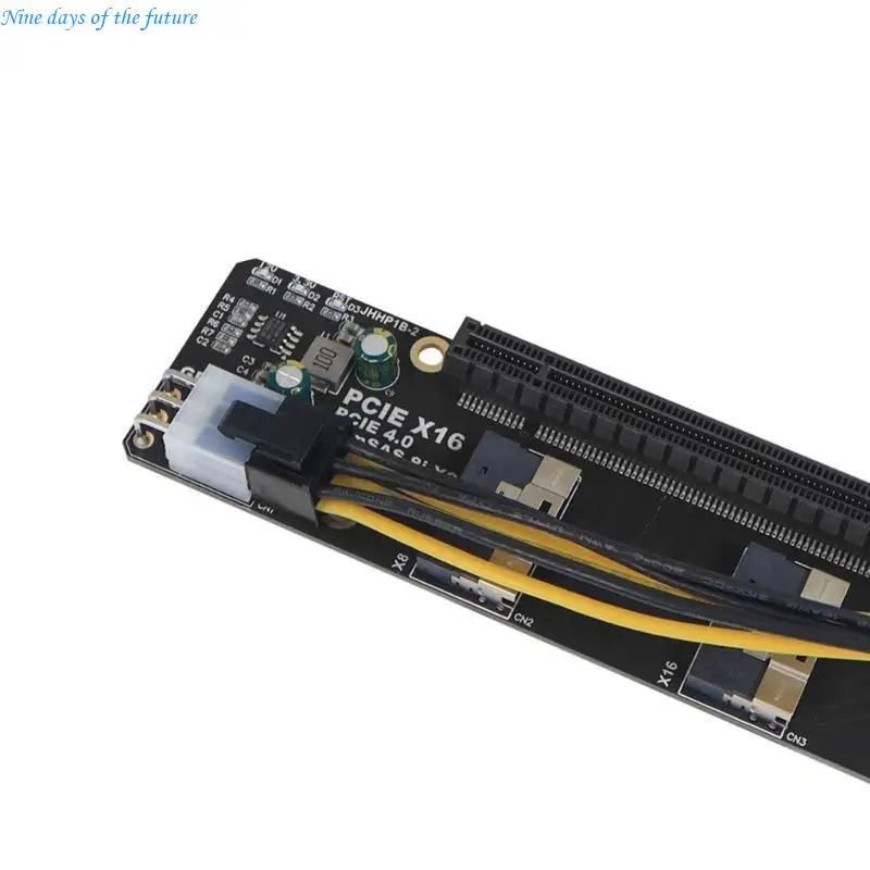 2Port SlimSAS 8i to PCIe4.0 x16 Card Adapter for Video Card GPU 6Pin E65A