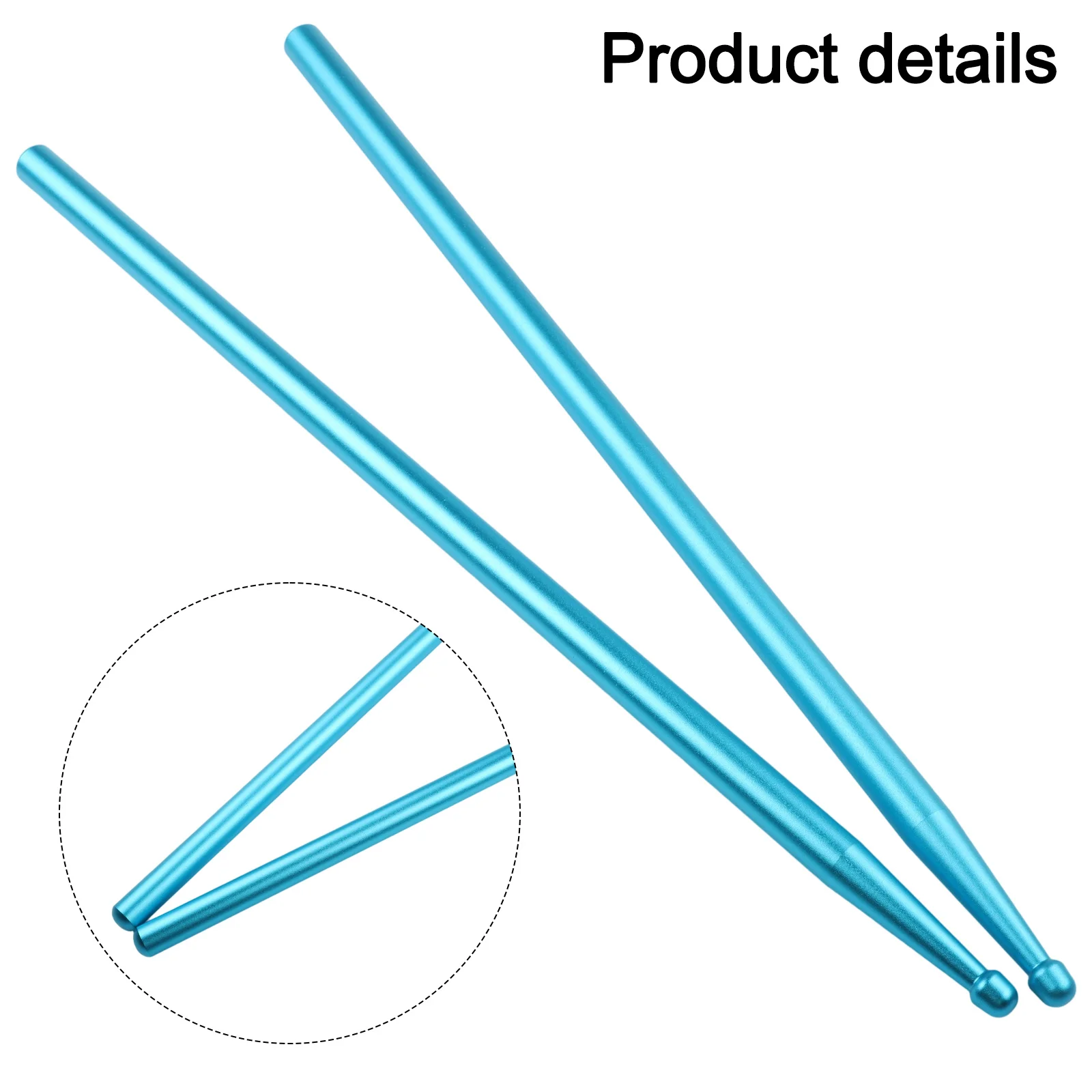 Aluminum Alloy Drumsticks 5A Drumsticks For Practicing Solid Aluminum Material Versatile Performance For Jazz Drum