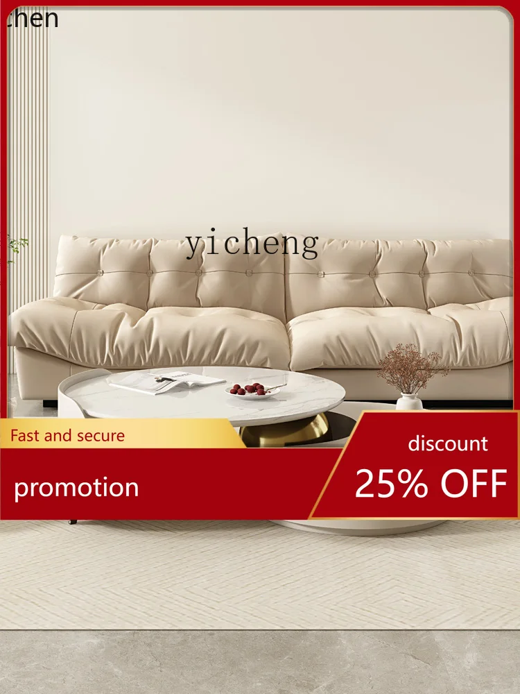 

YFY Stone Plate round Tea Table Light Luxury Modern Simple Small Apartment High-Profile Figure TV Cabinet and Tea Table