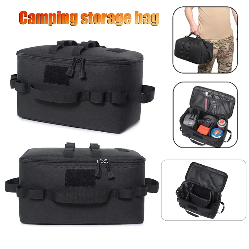 

Camping Bag Cutlery Pouch Large Capacity Tableware Handbag Portable for Outdoor Picnic Carring Case Travel Supplies