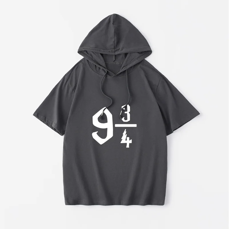 Camiseta de algodón oversize de manga corta con diseño de la Plataforma 9 3/4 de Harry Potter para hombre y mujer