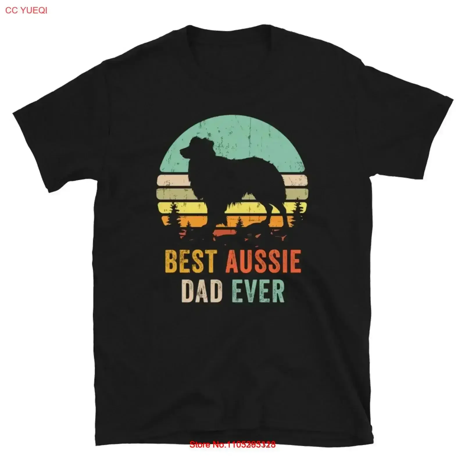 Camiseta Retro de Pastor Australiano para Papá, el Mejor Papá del Mundo, para Dueños de Perros Australianos, Estilo Vintage Lavado, Ropa Urbana Vintage
