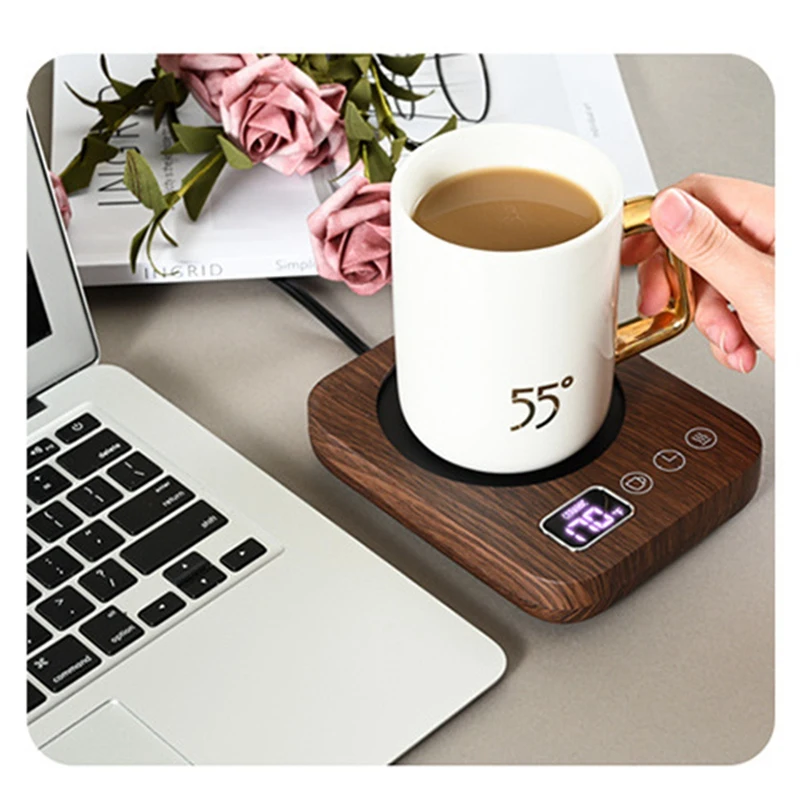 Calentador de tazas de café inteligente, placa calentadora de velas de cera con temporizador, calentador de café eléctrico con apagado automático