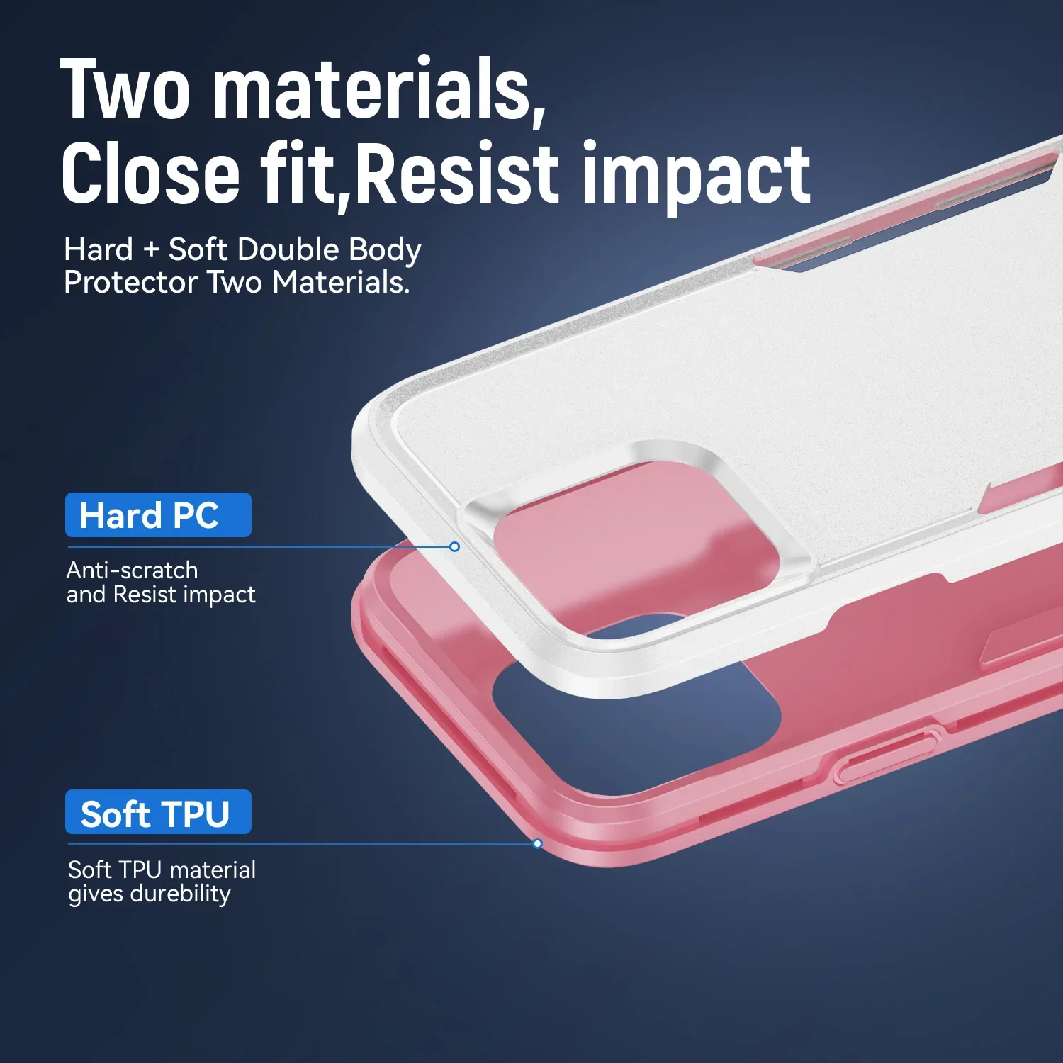 OTT-Box Robuste Defender-Hülle für iPhone 17 Pro Max Air 16 15 14 Plus 13 12 für MagSafe Hybrid Dual Layer Armor Protect Cover – Detail 4