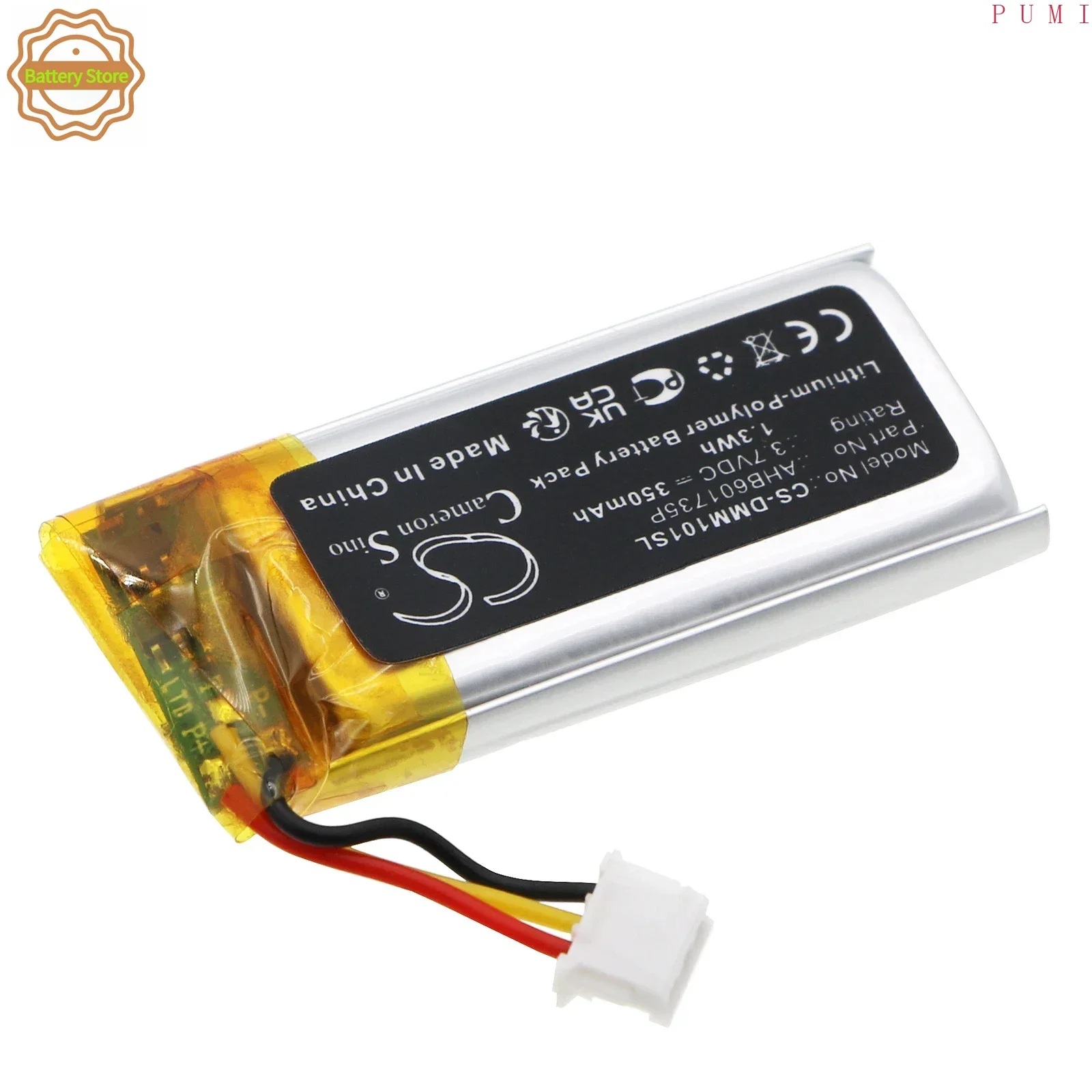 CS Replacement Battery for Divoom Fairy-OK  ( For MIC ),DitooMic  ( For MIC ) PN:AHB601735P 350mAh / 1.3Wh