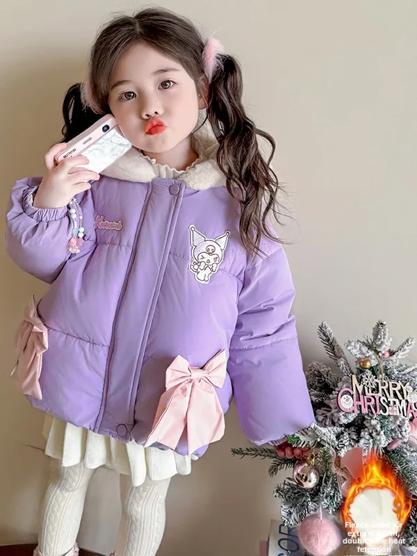 

Хлопковое пальто Thiened для девочек, пуховое хлопковое пальто с героями мультфильмов для маленьких девочек, детская теплая верхняя одежда, зимнее пальто на подкладке
