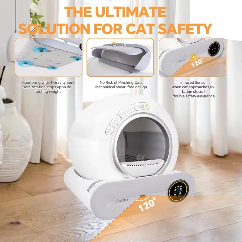 Robot Intelligent de luxe, autonettoyant, maison Stable, bac à litière pour chat, toilettes pour grands chats