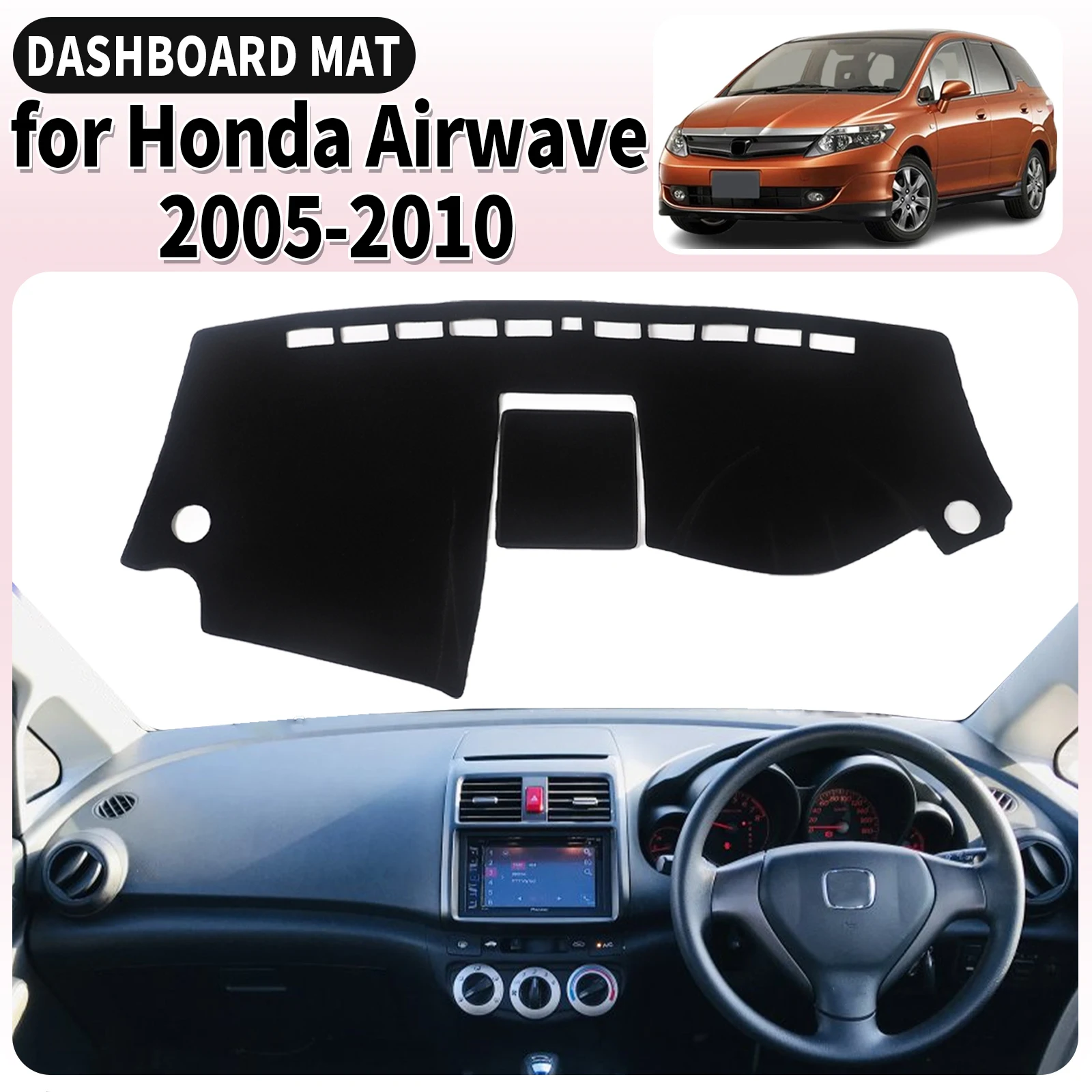 

fit for Honda Airwave 2005 2006 2007 2008 2009 2010 Dashmat Dashboard Cover Pad Accessories DashMat Sunshade Protective Carpet