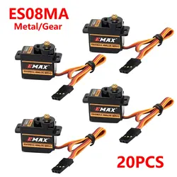 EMAX ES08MA ES08MAII 12g Mini Metal Gear Analog Servo for Rc Hobbies Car Boat Helicopter Airplane Rc Robot