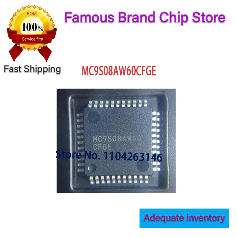 1`5cs-lote-mc9s08aw60cfge-qfp44-mc9s08aw60-novo-original