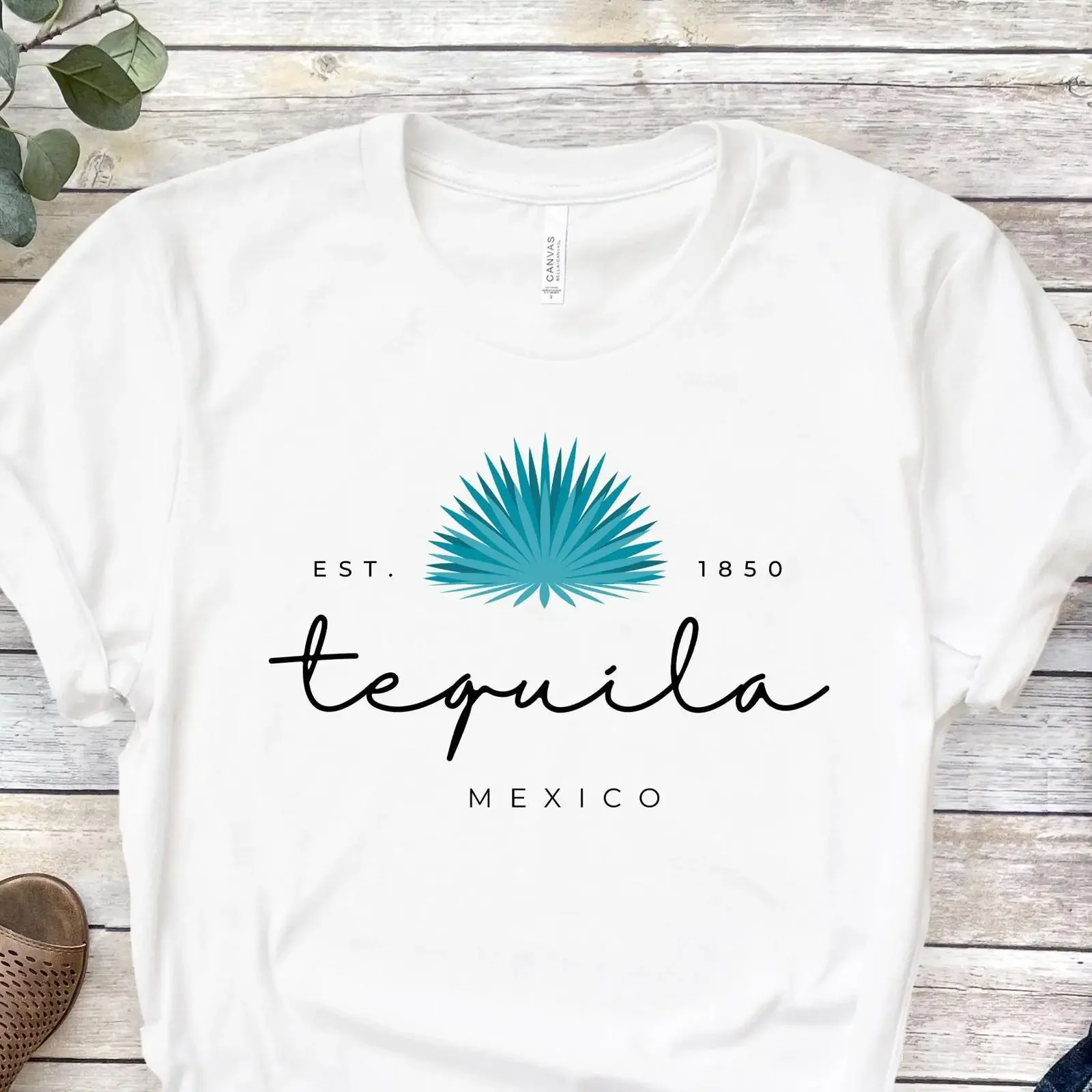 Tequila Mexico T Shirt Vintage Inspired Boho Agave vintage Washed designer clothes Unisex Stretched streetwear Casual Versatile