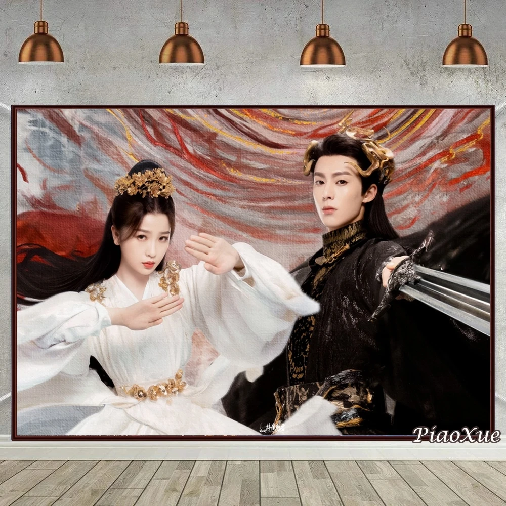 Love Between Fairy and Devil 5D AB Diamond Art Painting Cang Lan Jue Diy Embroidery Chinese Drama Cross Stitch Kits Home Decor