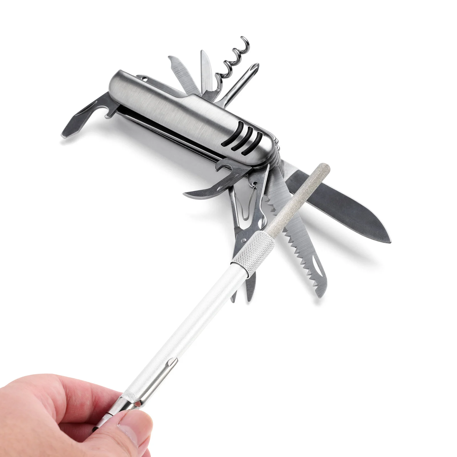 

Fishing Hook Hone Portable Compact Fishhook Sharpener Non-Slip Handle Fishing Gear Practical File Tool Portable Fishhook File