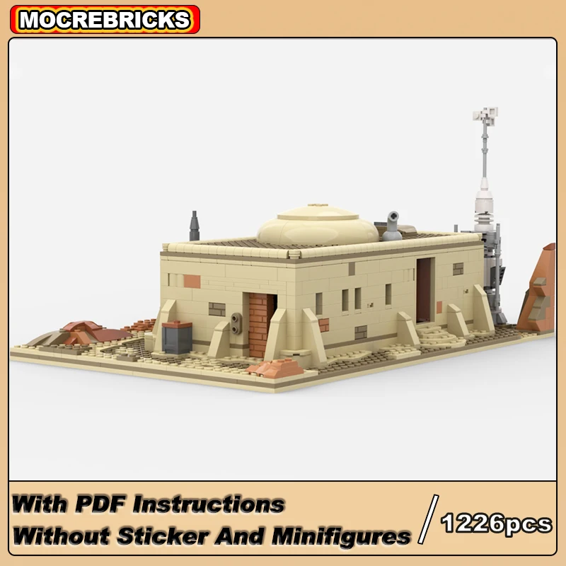 MOC-80440 Space Movie Scene Architecture Desert House Building Block Assembly Model DIY Kid's Technology Toys Bricks Gifts Sets