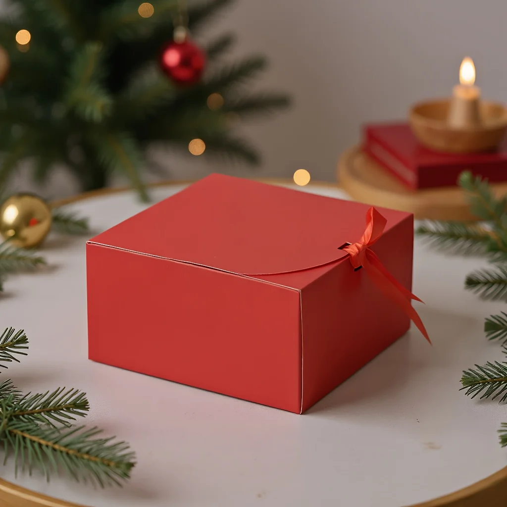 Christmas Gift Box Red Packaging Box Perfect for Party Favors, Home Decoration, Perfect for Gifting to Friends
