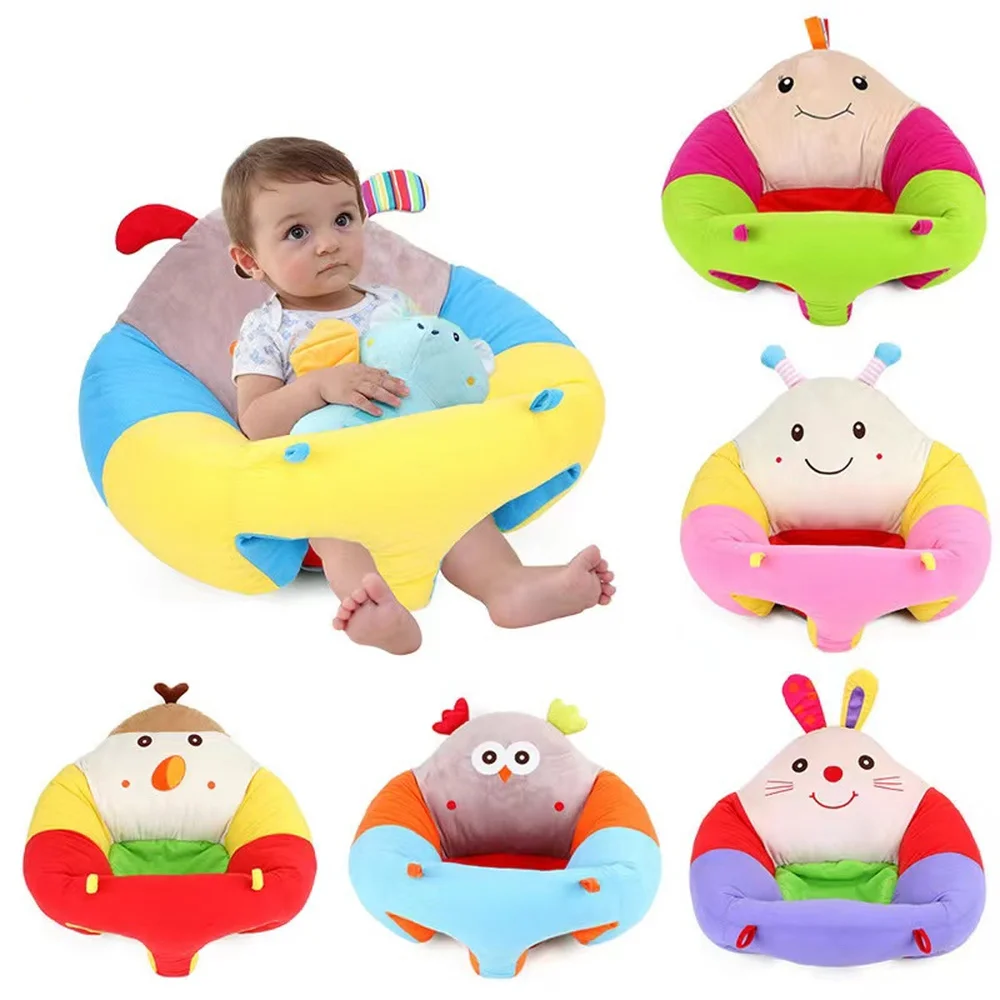 Cartoon Baby Sofa Plush Learning to Sit Seat Feeding Chair Comfortable Kids Baby Sofa Skin Infant Baby Seat Sofa With Filler