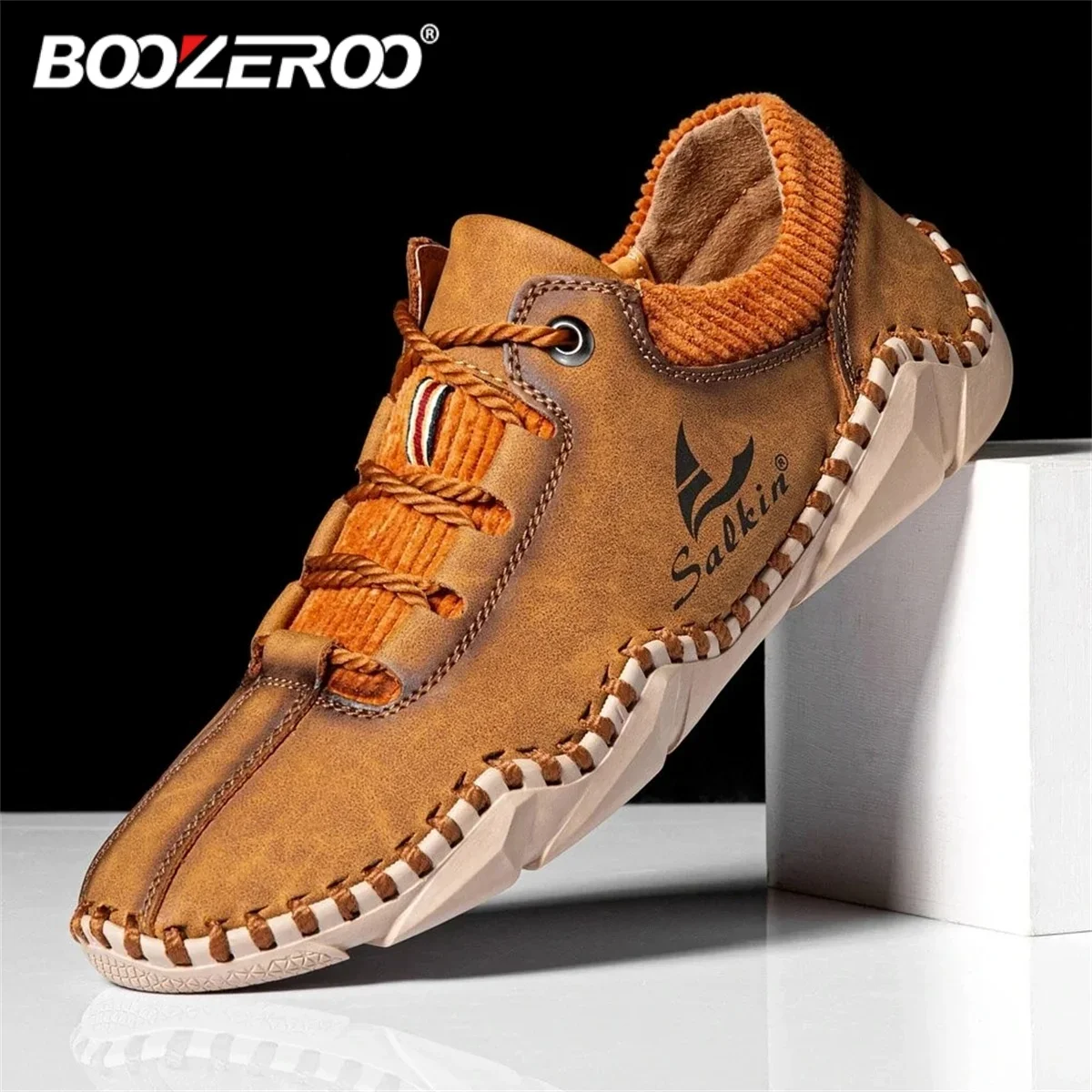 

BOOZEROO Fashionable Handmade Sneaker Outdoor Casual Men's Shoes Comfortable Flats