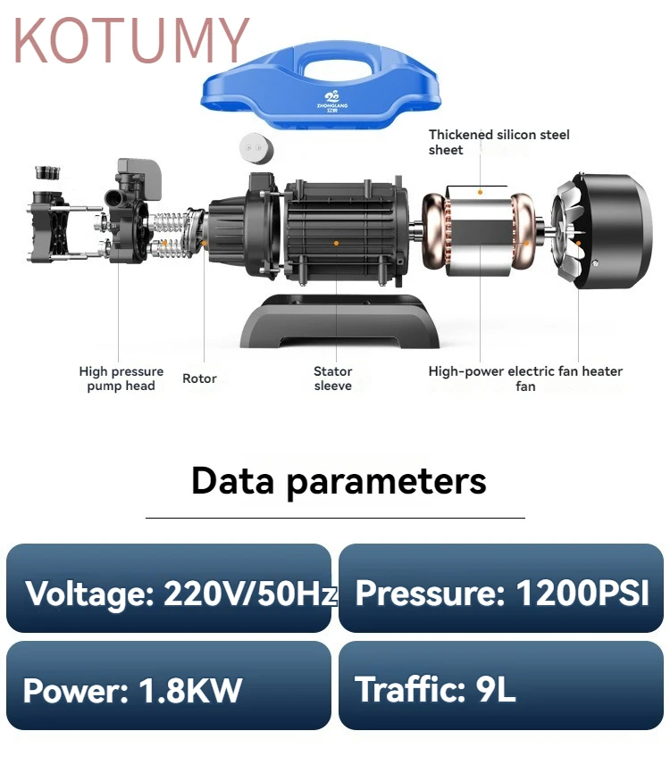 220V portable and mobile small high-pressure cleaning machine