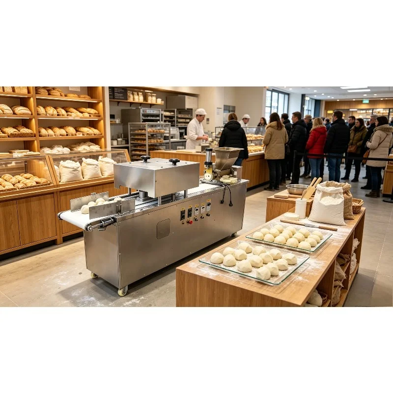 Customized Electronic Automatic Dough Divider Rounder Machine For Croissant Dumpling Bread Dough Ball Forming Commercial Bakery