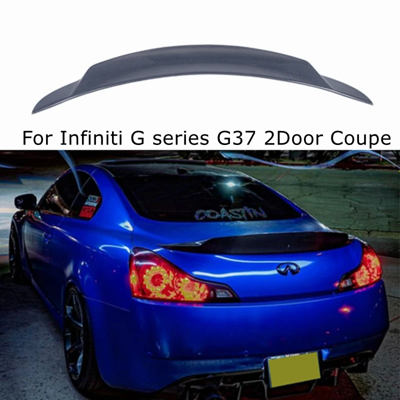 

For Infiniti G Series G37 Coupe 2-Door 2007-2013 Carbon Fiber / FRP Rear Spoiler Trunk Wing