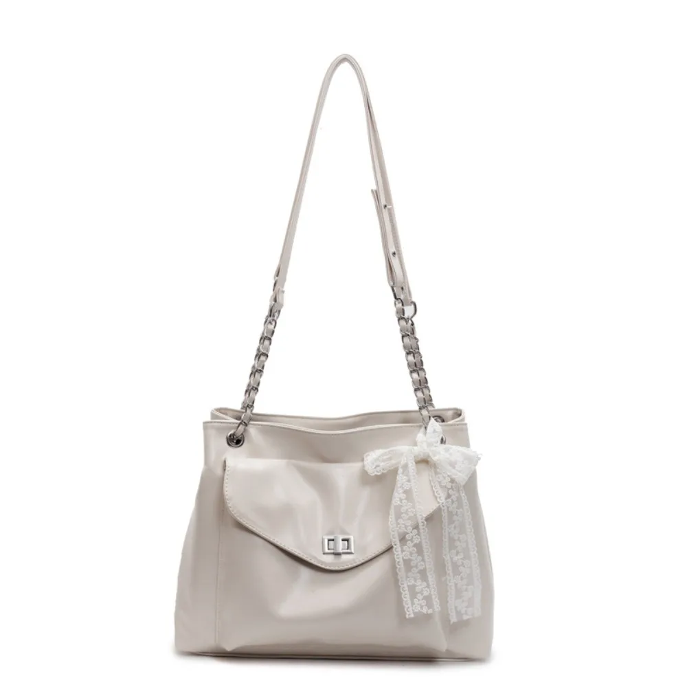 

Y2k Soft Leather Tote Bag Solid Color Minimalist Ballet Style Armpit Bag Elegant Lightweight Commuting Shoulder Bag Travel