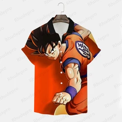 Camisa japonesa de anime masculina, roupas infantis, camisas da moda, Y2k, Super Saiya, Goku, Tops de Vegeta, 2024