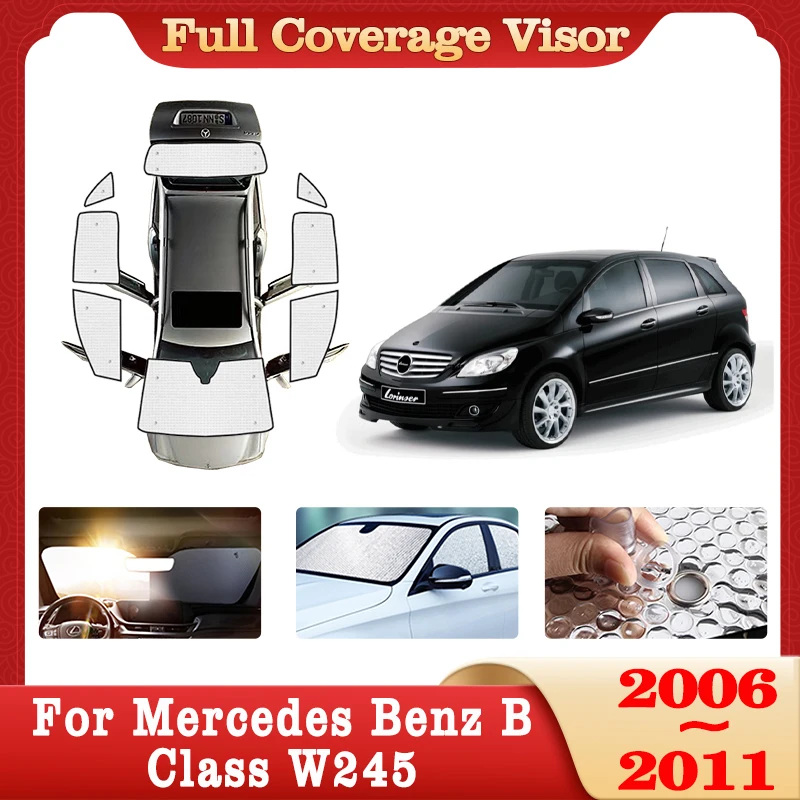 Car Full Coverage Sunshade For Mercedes Benz B Class W245 2006~2011 2007 2008 2009 2010 Sun UV Protection Visors Car Accessories