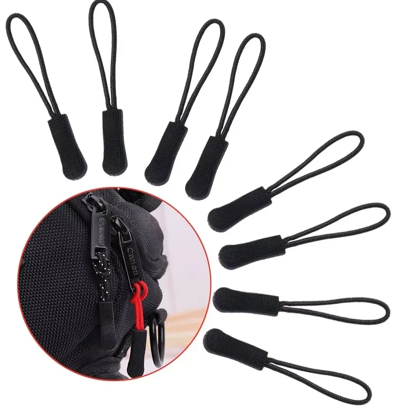 20pcs In Stock Zipper Head Pulling Rope, Silicone Disassembly Zipper Head Hanging Rope, Zipper Puller Hanging Rope Accessories