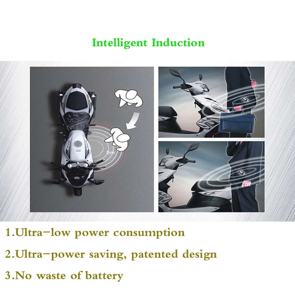 Motorcycle Anti-Theft Two-way Security Alarm and PKE Automatic Induction Start Flameout Motorbike Accessories