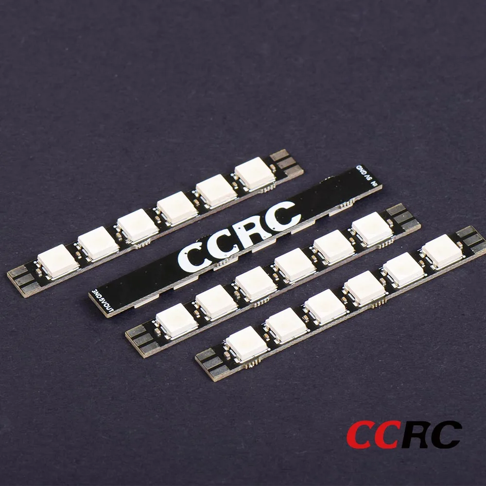 4PCS CCRC Programable 2812 Arm LED Light Armlight 5V RGB For RC FPV Racing Whoop Drone FPV