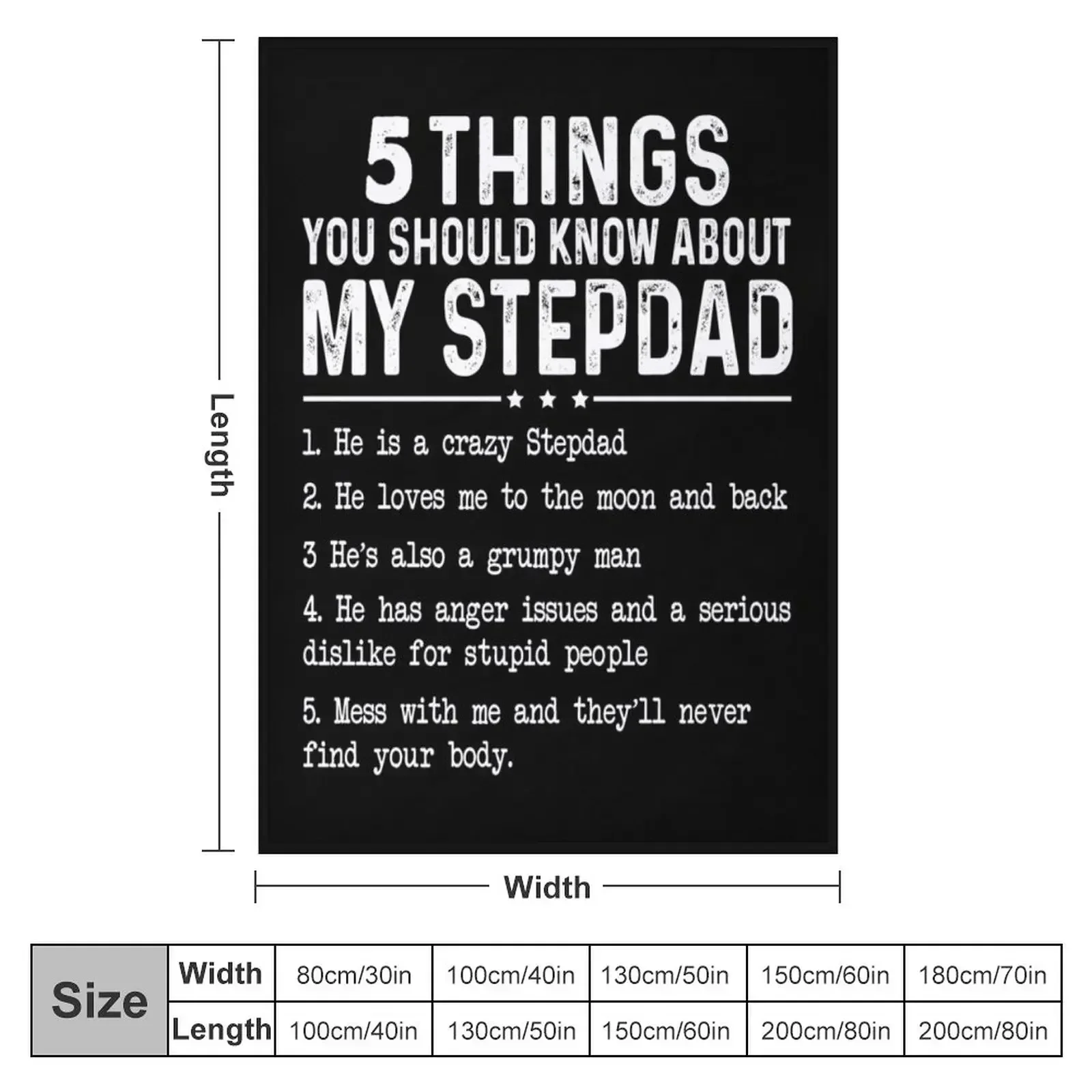 5 Things You Should Know About My Stepdad Father's Day Throw Blanket Sofa Throw Stuffeds Thin Decorative Sofas Blankets