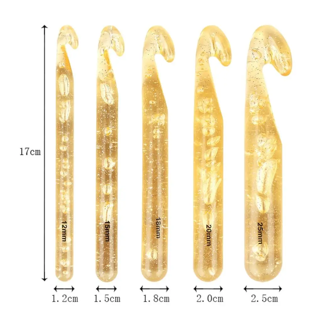 Duże rozmiary szydełkowe haczyki plastikowe ergonomiczne DIY przędza splot igły koc z dzianiny szal dywan sweter szalik narzędzie do robótek ręcznych