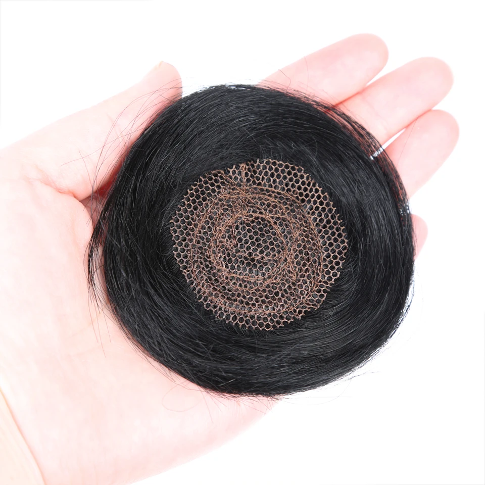 Natural Human Hair Bundles With Closure Straight Machine Made Closure 28PCS Short Human Hair Extensions one pack for a full head