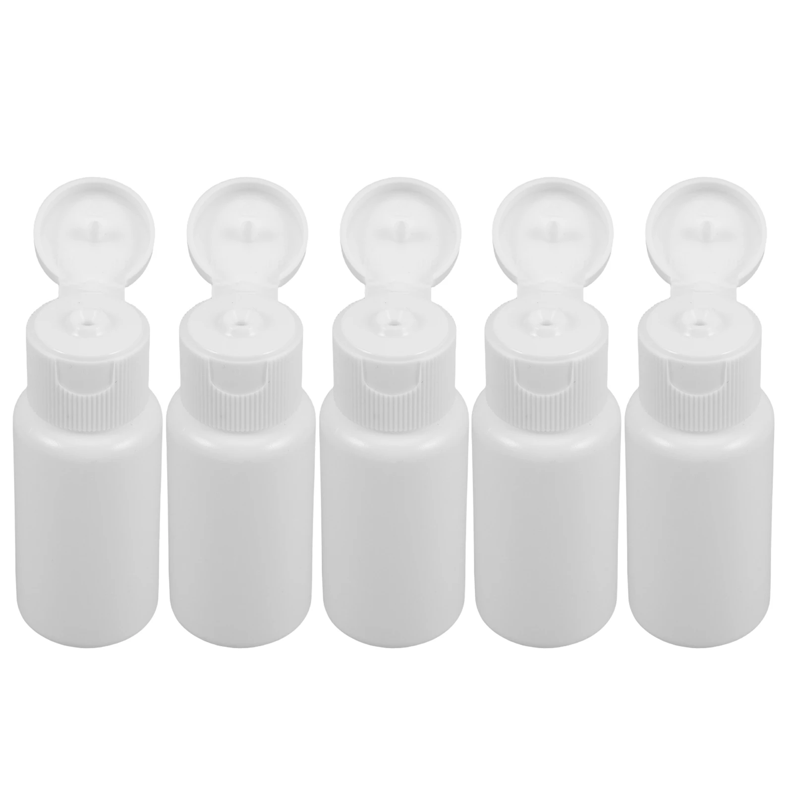 5 個のプラスチックボトルフリップキャップ詰め替え可能耐久性のある漏れ防止旅行液体容器ポータブルシャンプーローション