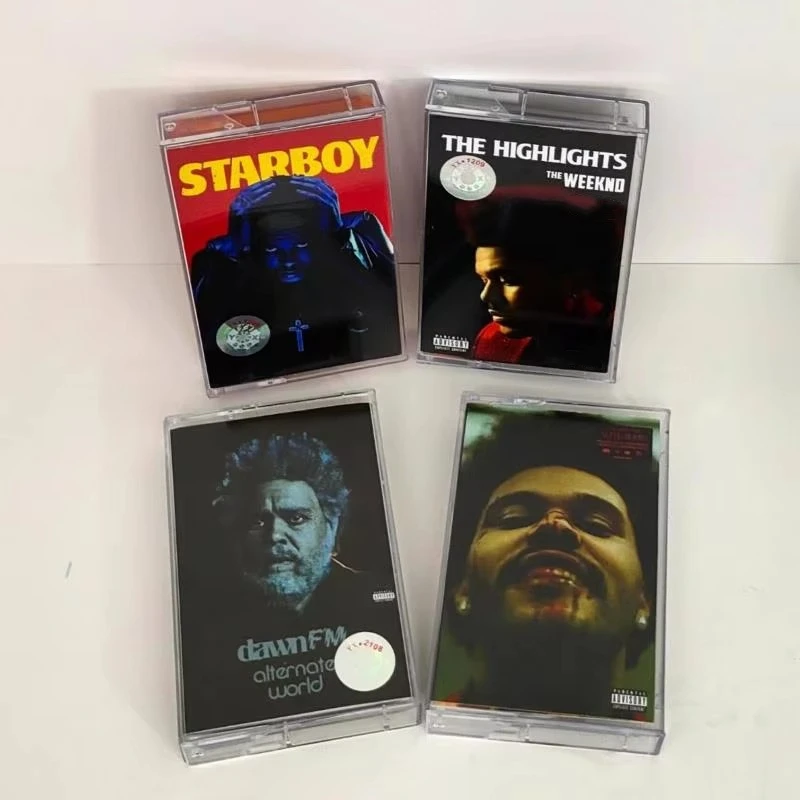 R&B The Weeknd Music Tape Starboy Album After Hours 4pcs Cassettes Cosplay Recorder Walkman Car Soundtracks Box Party Music Gift