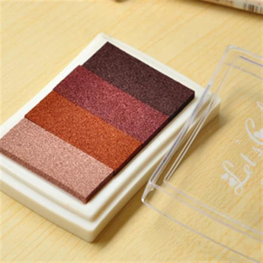 1PCS 6style Inkpad Ink Stamp Pad Colorful Cartoon Craft Inkpad Set For DIY Funny Work Fingerprint Scrapbooking Accessories