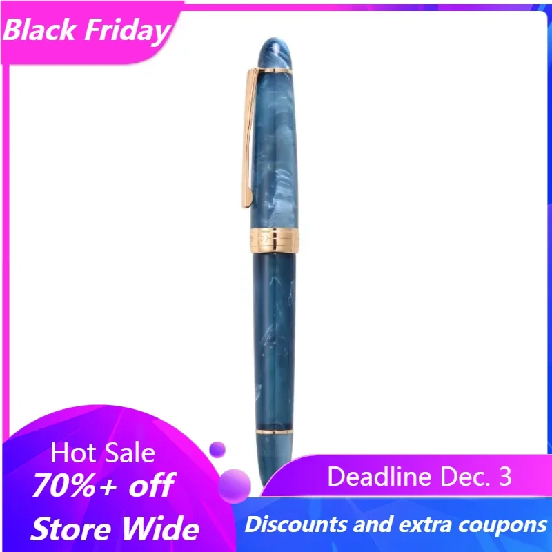 Kaigelu 356 Fountain Pen Iridium Gold Long Knife EF/F/M 0.38 0.5 0.7 Writing Ink Pen Comfortable Business Writing School Gift